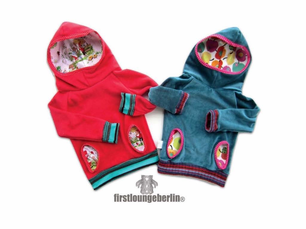Jil Kinder Unisex Kapuzen Pullover / Kragen Hoodie E-Book Pdf-Datei Nähanleitung mit Schnittmuster Hoody Kind in 8 Größen 62-152 firstloungeberlin - Bild 4