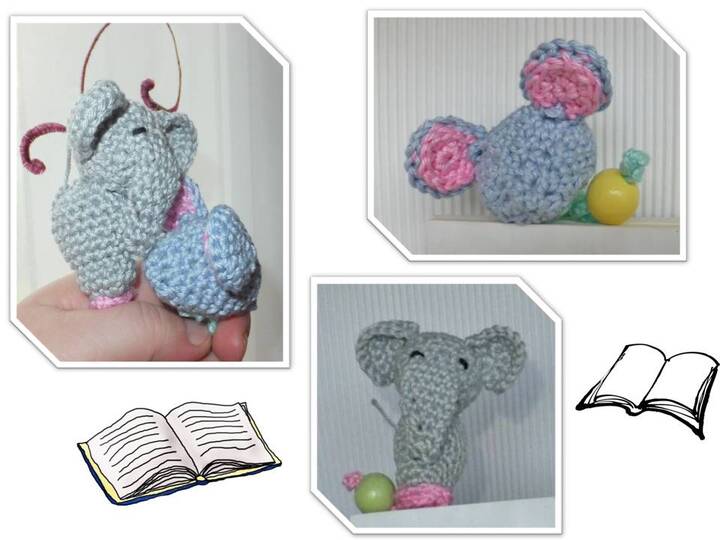 Lesezeichen Elefant Häkelanleitung