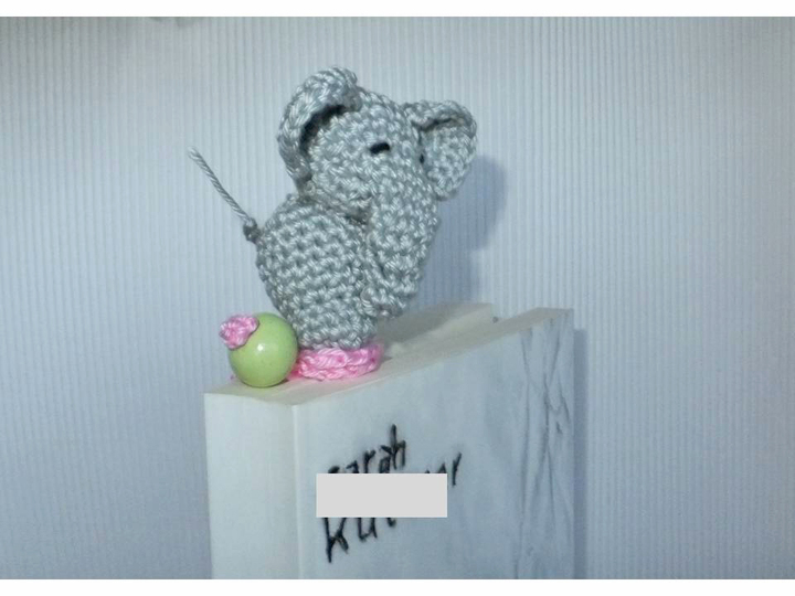 Lesezeichen Elefant Häkelanleitung