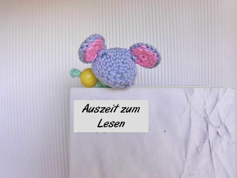 Lesezeichen Maus Häkelanleitung
