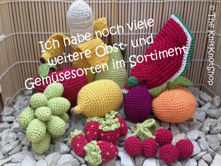 Häkelanleitung Obst Erdbeere