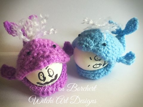 Eierwärmer Wal - Häkelanleitung