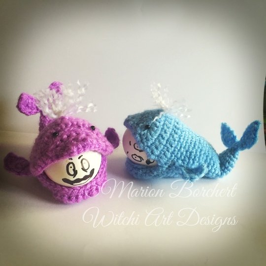 Eierwärmer Wal - Häkelanleitung