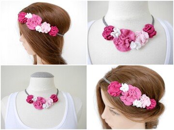 Häkelanleitung - Blumenkranz und Kette 2in1 – No.142