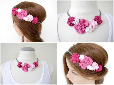 Häkelanleitung - Blumenkranz und Kette 2in1 – No.142