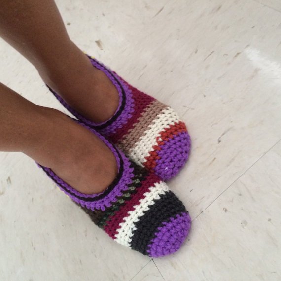 Crochet Scrap Slippers, easy beginner, Ragga, PDF Pattern - Image 2