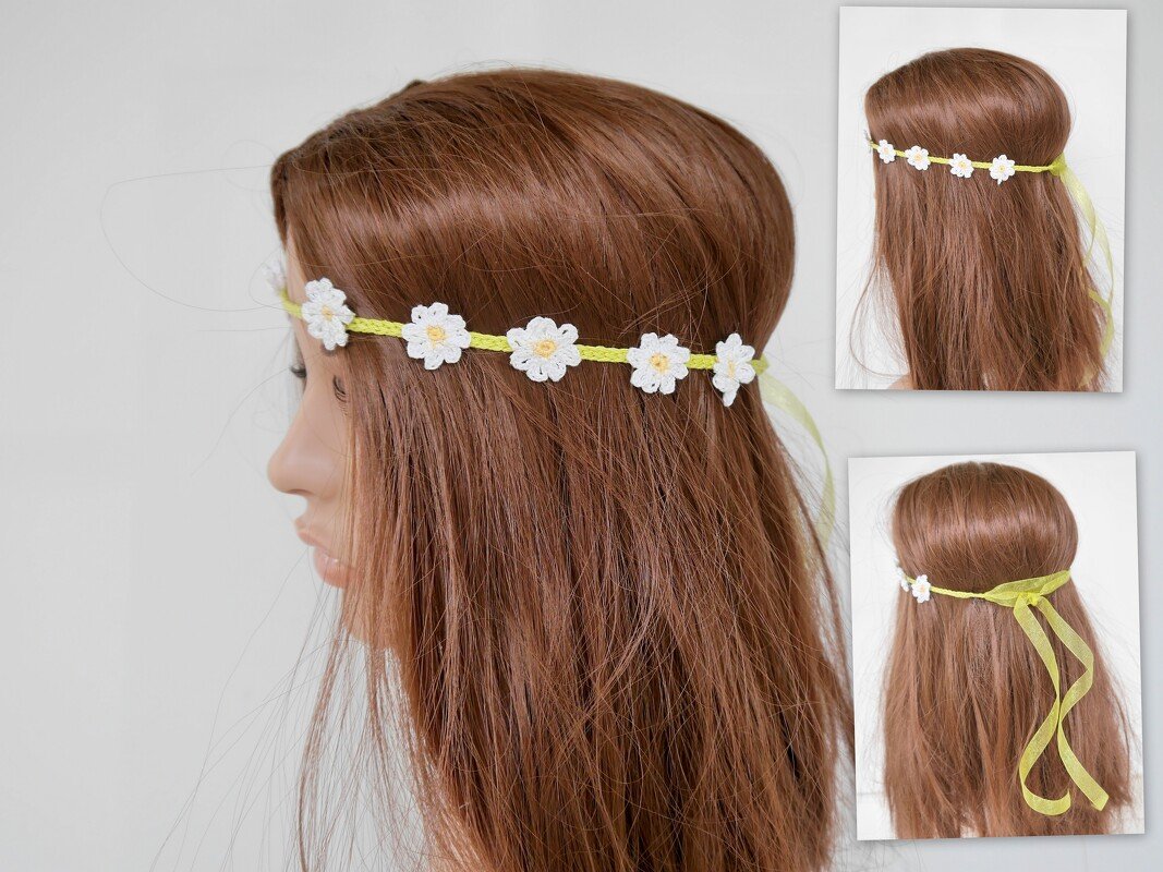Häkelanleitung - Blumenkranz Gänseblümchen – No.141 - Bild 7