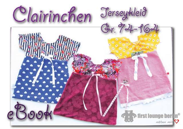 Clairinchen ***Kinder Kleid Tunika E-Book pattern in 16 Größen 74 bis 164 Nähanleitung mit Schnittmuster made with Love von firstloungeberlin