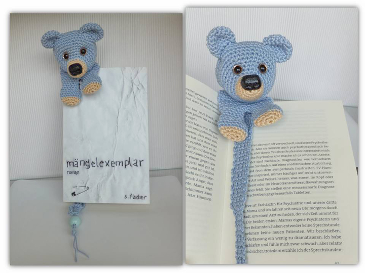 Lesezeichen Bär Häkelanleitung