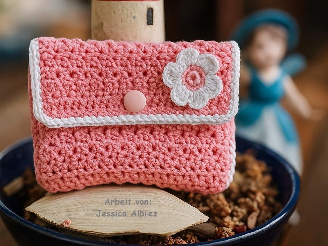 Häkelanleitung Set Handtasche/ Clutch + Geldbörse - Bild 4