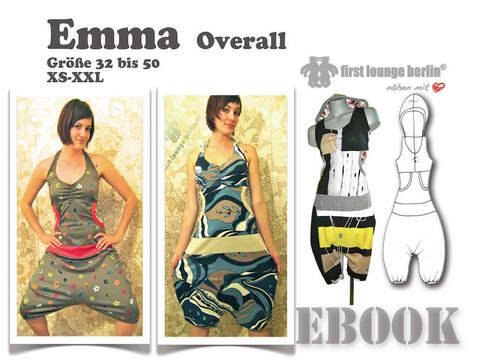 Emma Overall Jumpsuit Jerseyoverall Damenoverall nähen für Damen Nähanleitung & Schnitt 10 Größen - firstloungeberlin