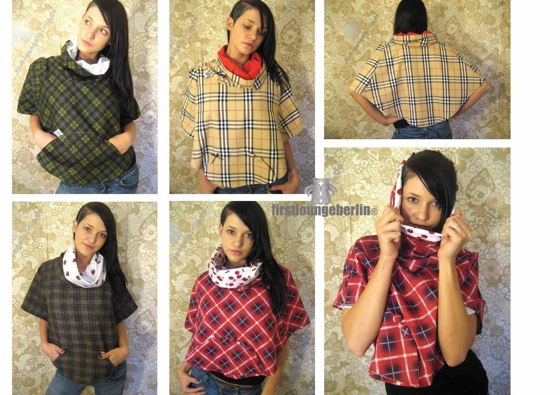 Irma Kragen Cape Umhang Poncho 2.0 Nähanleitung und Schnittmuster in 4 Doppelgrößen XS-L Design with Love von firstloungeberlin
