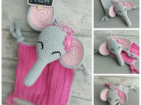 Häkelanleitung Schnuffeltuch Elefant
