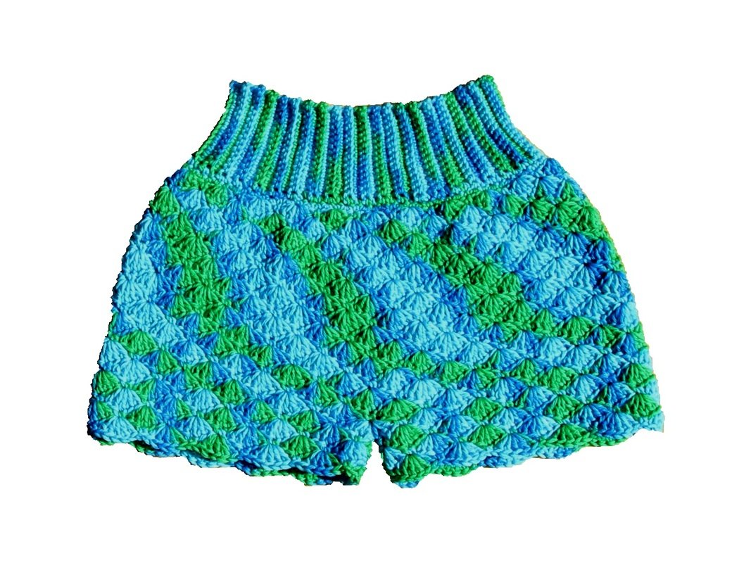 Höschen "Muschelliebe" gehäkelte Hose, Shorts häkeln
