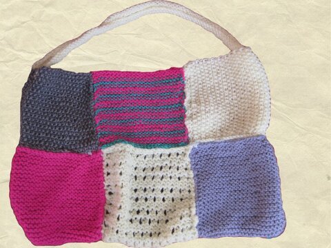 Strickanleitung Stricktasche Einkaufstasche Freizeittasche, super leicht zu stricken