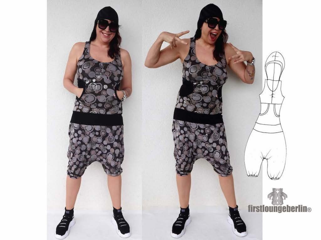 Kim & Emma Kleid & Overall Kombi Jerseykleid Jumper Damenkleid Kapuzenkleid - Bild 4