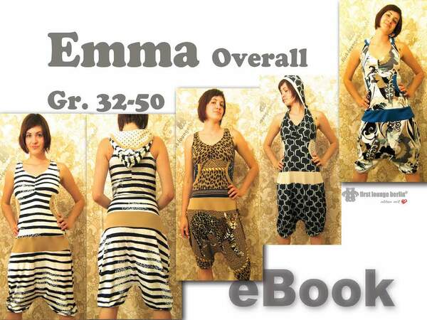 Kim & Emma Kleid & Overall Kombi Jerseykleid Jumper Damenkleid Kapuzenkleid