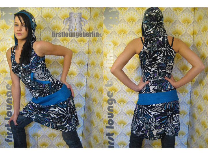 Kim & Emma Kleid & Overall Kombi Jerseykleid Jumper Damenkleid Kapuzenkleid