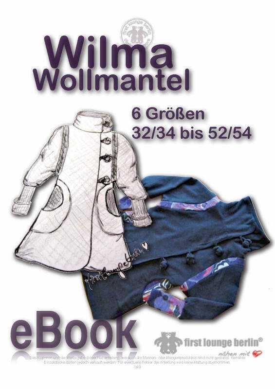 Wilma *** E-Book Wollmantel Kragen-Mantel Nähanleitung mit Schnittmuster in 6 Größen XS-XXL Design von firstloungeberlin - Bild 8