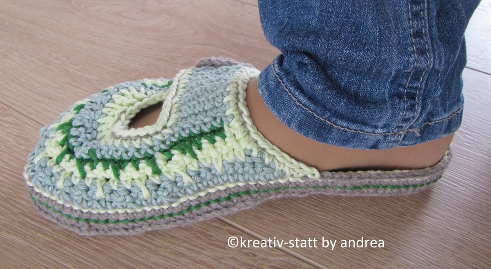 Slippers - Clogs - Pantolette, all sizes, for beginners, crochet pattern