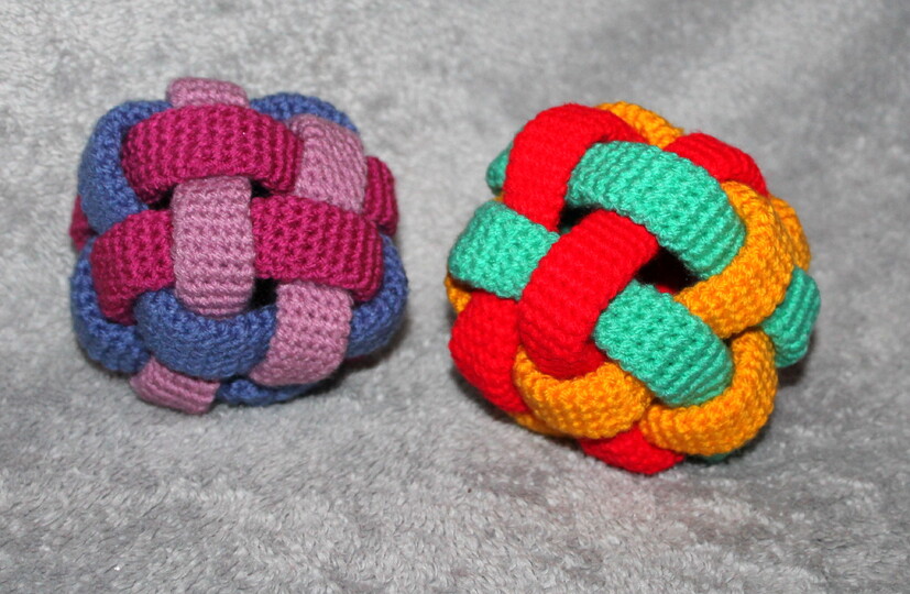 Colourful Grab Ball – woven crochet grab ball for babies