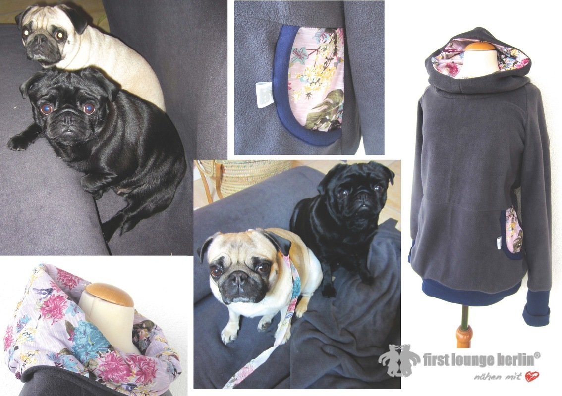 Jeannie *** E-Book Kragen-Hoody Mini-Kleid Nähanleitung mit Schnittmuster Gr. XS-XXXL von firstloungeberlin