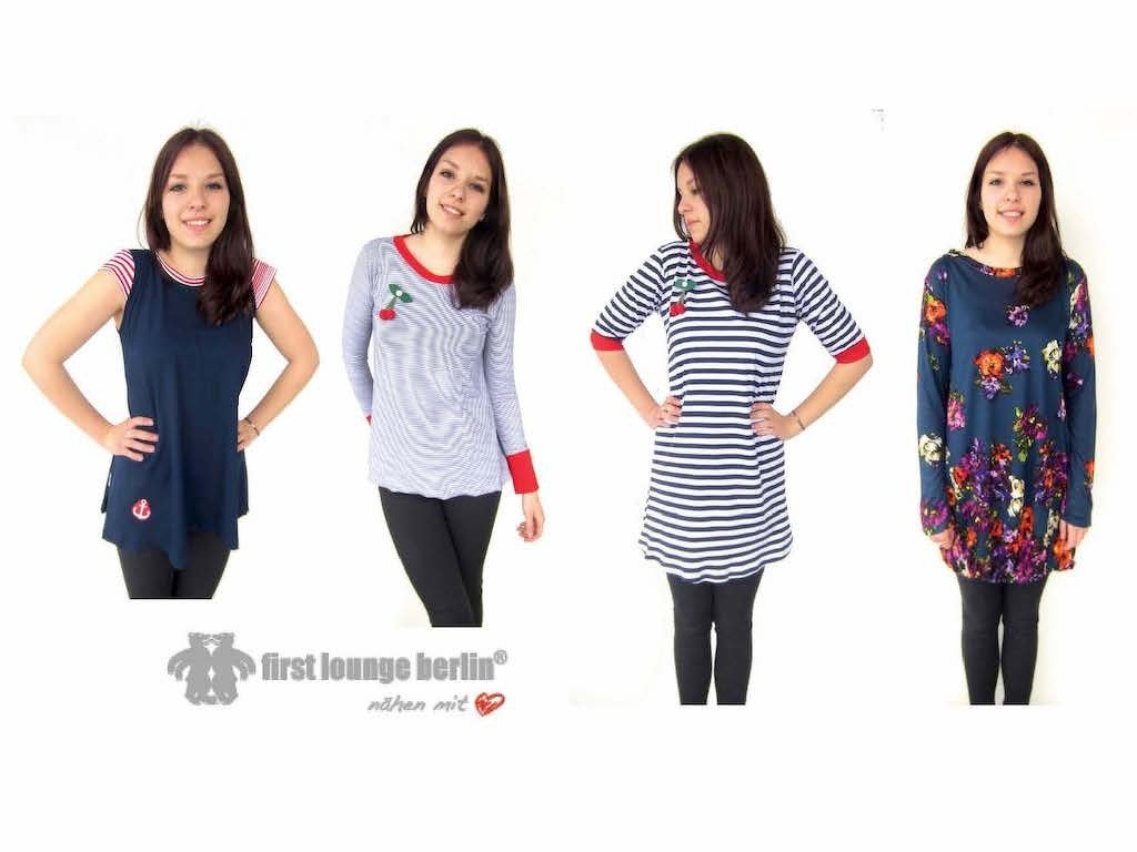 Jule *** E-Book PDF-Datei für Shirt &amp; Kleid Gr. XS-XXL Nähanleitung mit Schnittmuster auch für Nähanfänger Design von firstloungeberlin