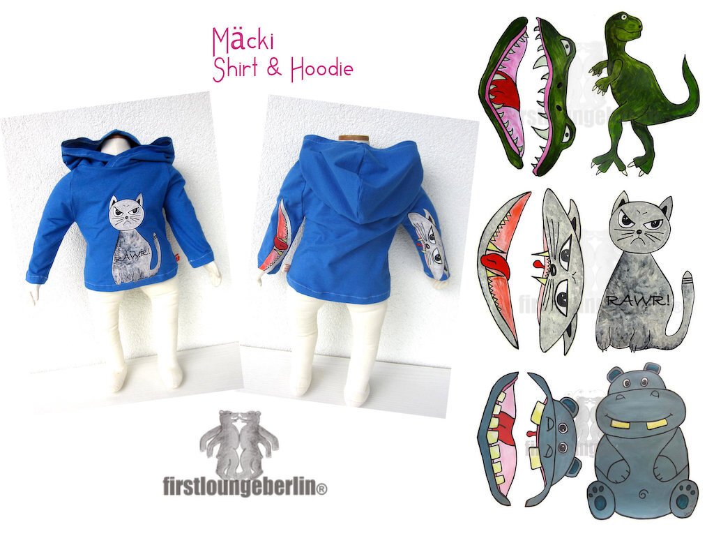 Mäcki Hoodie T-Shirt Sweater Kinderhoodie Baby Babypulli Pulli Kindershirt