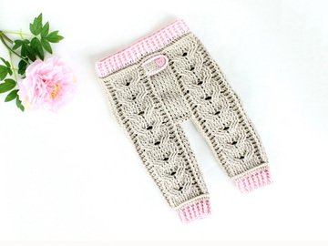 Baby and children's pants “Braid cable”, sizes: o m. – 4 y.