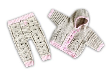 2 PDFs Set: Jacket & trousers ‘Cable braid’, sizes: 0 m - 4 y.