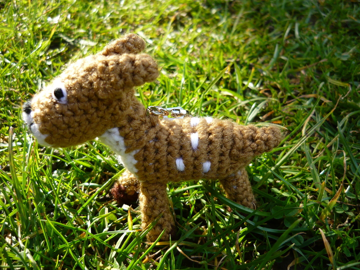 Häkelanleitung Reh Schlüsselanhänger / Geschenkanhänger