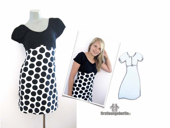 Roxy&Claire  Shirt und Jerseyleid - Kleid in 10 Größen von 32 bis 50 Nähanleitung mit Schnittmuster Design von firstloungeberlin