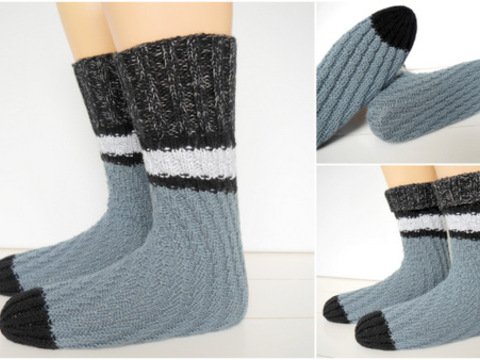 Strickanleitung - Spiralsocken für Herren – Männersocken – No.140