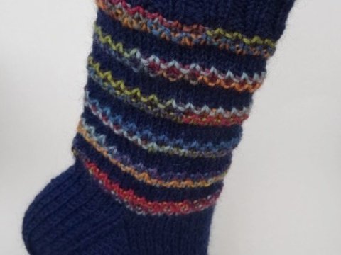 Strickanleitung Socken mit Streifenmuster, Gr. 41