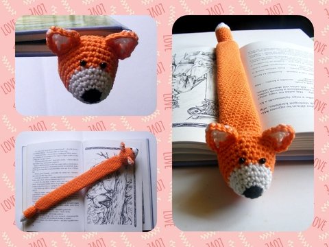 Häkelanleitung – Fuchs Lesezeichen