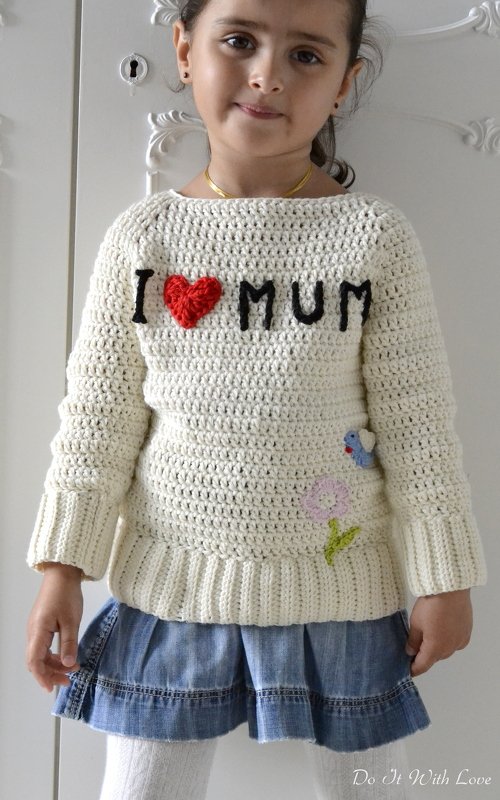 - I Love Mum Pulli Häkelanleitung E-Book - - Bild 2