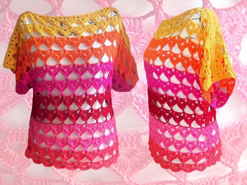 Häkelanleitung Shirt für alle Größen