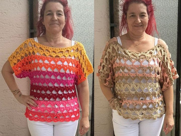 Häkelanleitung Shirt für alle Größen