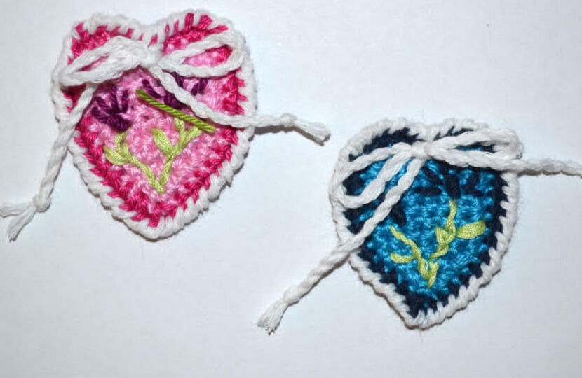 Applikation * Herz * Häkelanleitung