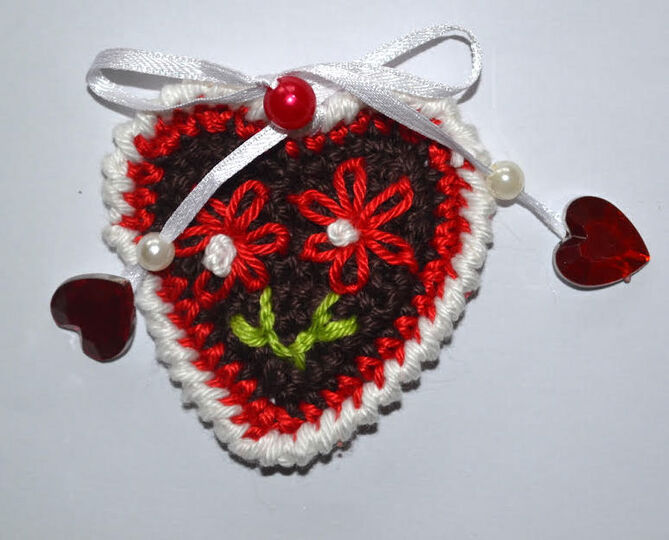 Applikation * Herz * Häkelanleitung