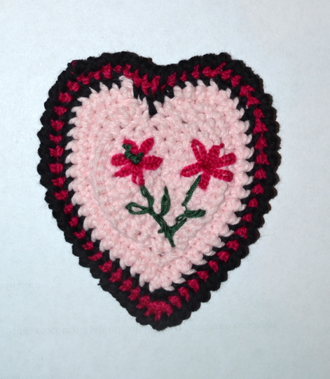 Applikation * Herz * Häkelanleitung