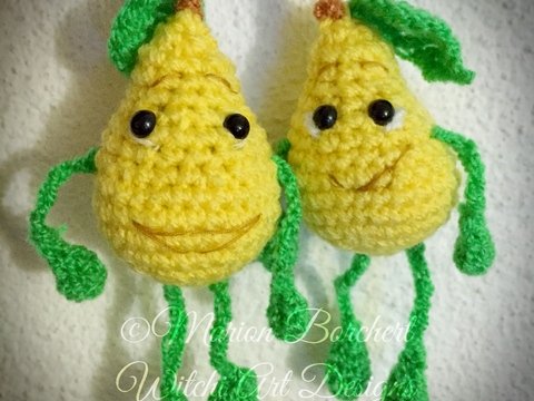 Taschenbaumler Früchtchen "Birnchen" - Häkelanleitung