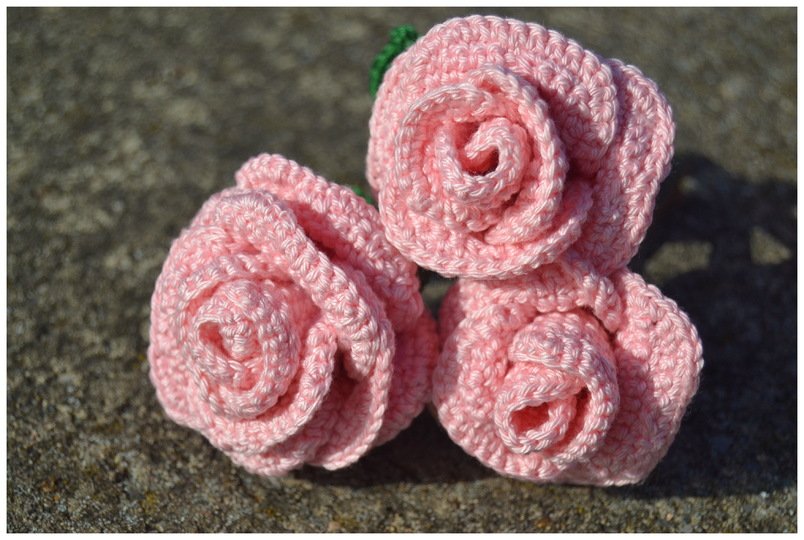 - ROSE -  häkeln, Rosenstrauß, Muttertag, Valentinstag, tolle Geschenkidee