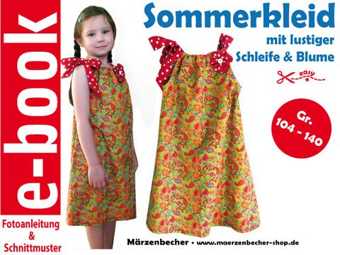 Sommerkleid - Nähanleitung & Schnittmuster Gr. 104 - 140