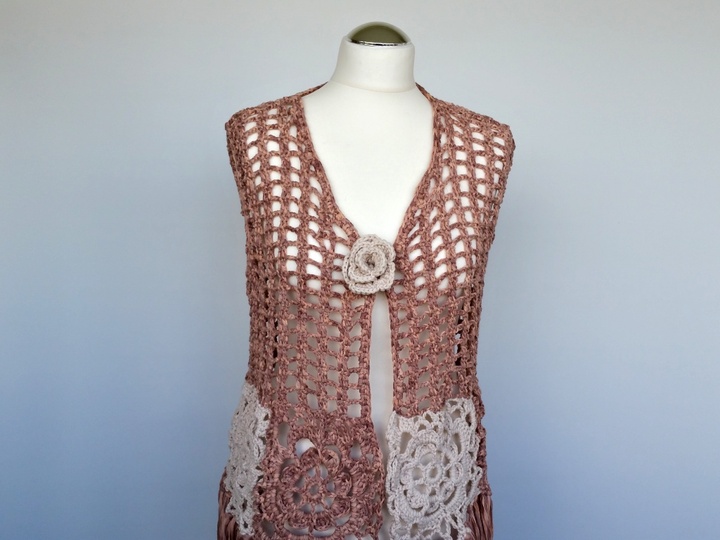 Häkelanleitung für vielseitige Weste unisize Summer Kollektion No.5