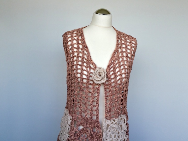 Häkelanleitung für vielseitige Weste unisize Summer Kollektion No.5