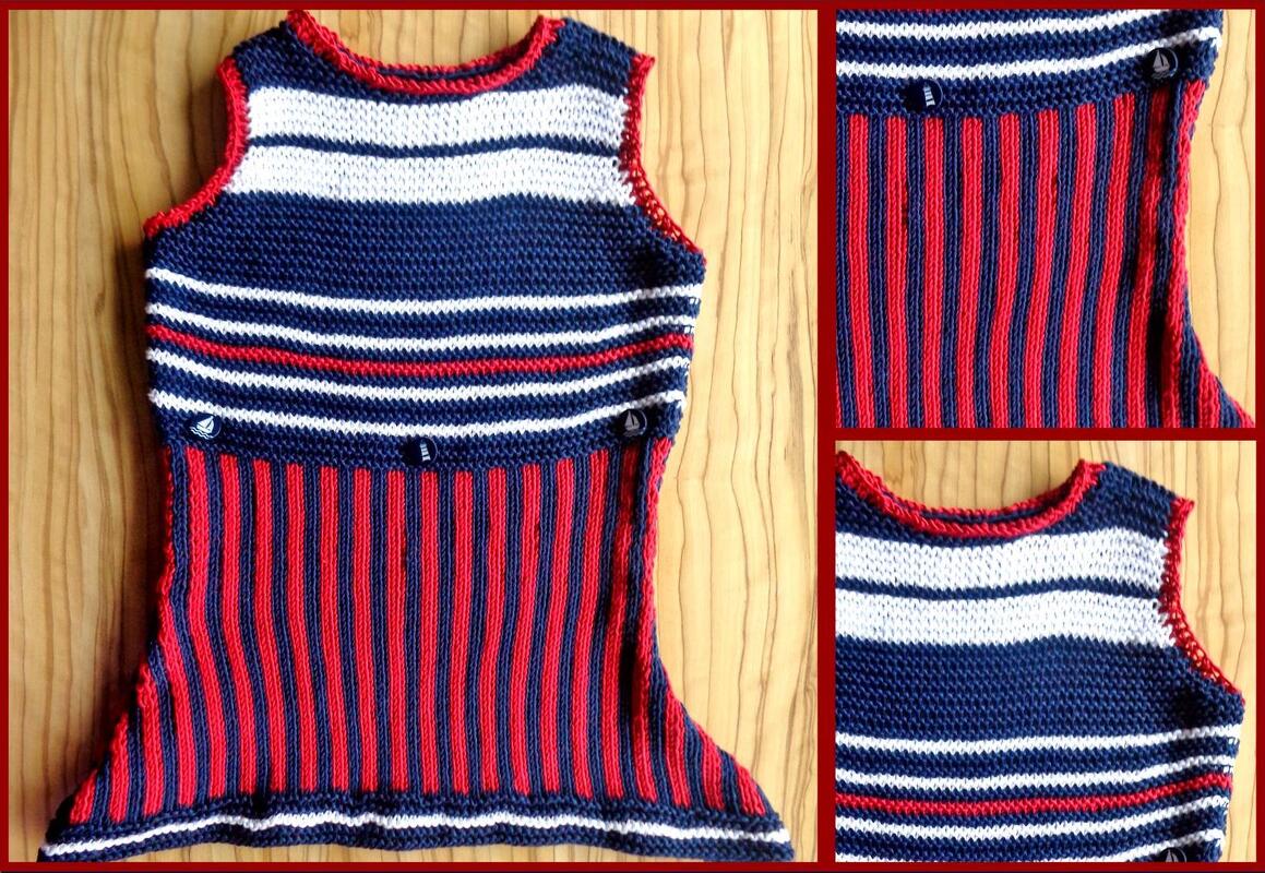 Strickanleitung für maritimes Babykleid | Hamburg - Kleid für Mädchen