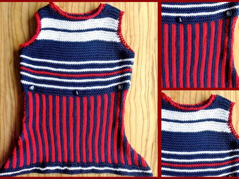 Strickanleitung für maritimes Babykleid | Hamburg - Kleid für Mädchen