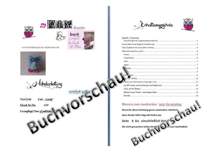 Eule Lovely zum Häkeln für Anfänger