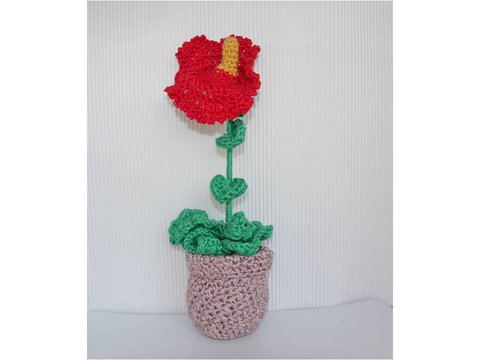 schöne Blume zum Häkeln als Deko und Geschenk